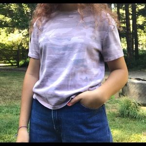 Iight pink camo T-shirt from Zumiez